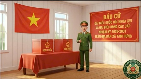 Công an xã Tam Hưng đẩy mạnh ứng dụng công nghệ số, trí tuệ nhân tạo trong tuyên truyền bầu cử- Ảnh 1.