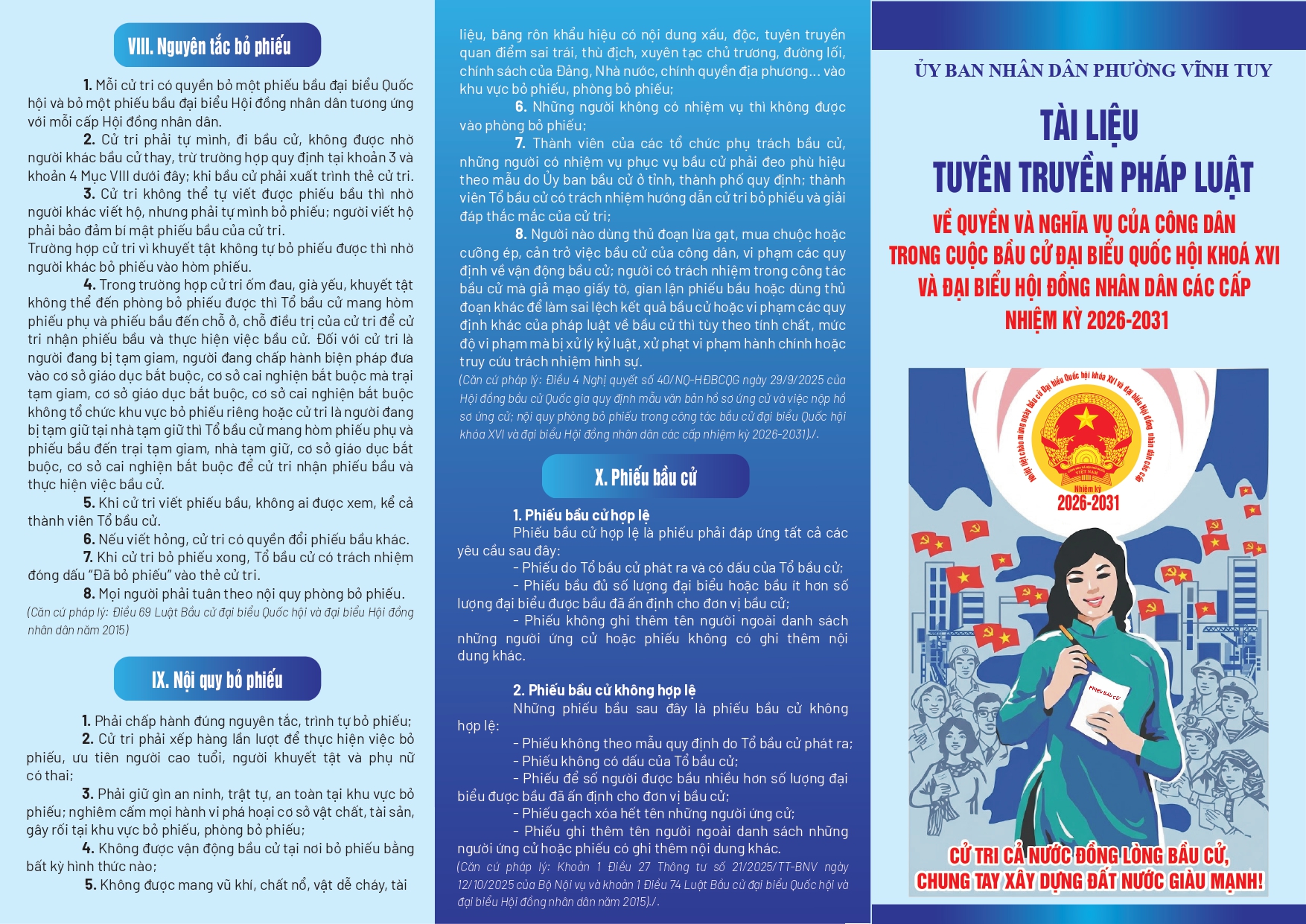 TUYÊN TRUYỀN QUYỀN VÀ NGHĨA VỤ CỦA CÔNG DÂN TRONG CUỘC BẦU CỬ ĐẠI BIỂU QUỐC HỘI KHÓA XVI VÀ ĐẠI BIỂU HỘI ĐỒNG NHÂN DÂN CÁC CẤP NHIỆM KỲ 2026-2031.- Ảnh 1.