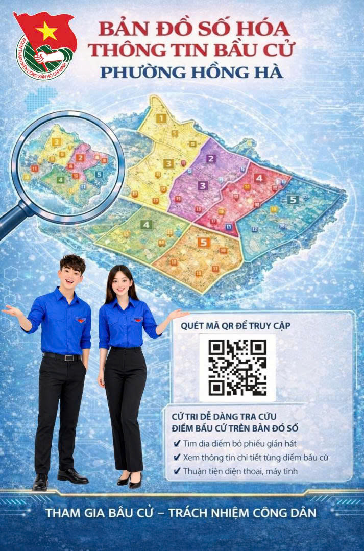 Bản đồ số hóa thông tin bầu cử phường Hồng Hà- Ảnh 1.