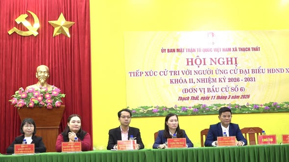 THẠCH THẤT TỔ CHỨC HỘI NGHỊ TIẾP XÚC CỬ TRI VẬN ĐỘNG BẦU CỬ TẠI ĐƠN VỊ BẦU CỬ SỐ 6- Ảnh 6.