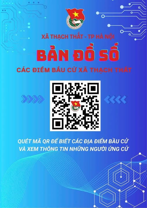 BẢN ĐỒ SỐ CÁC ĐIỂM BẦU CỬ XÃ THẠCH THẤT- Ảnh 1.