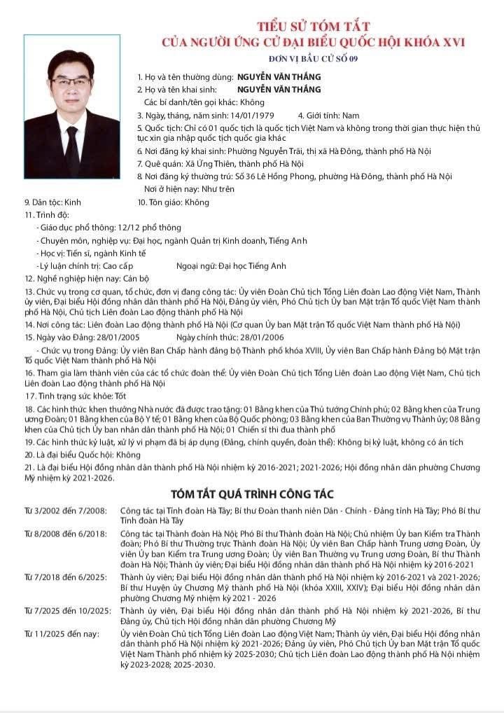 DANH SÁCH NGƯỜI ỨNG CỬ ĐẠI BIỂU QUỐC HỘI KHOÁ XVI Ở ĐƠN VỊ BẦU CỬ SỐ 9- Ảnh 2.