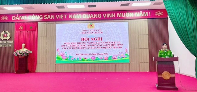 Công an xã Gia Lâm triển khai phương án đảm bảo an ninh trật tự phục vụ cuộc bầu cử đại biểu Quốc hội khóa XVI và đại biểu Hội đồng nhân dân các cấp - Ảnh 2.