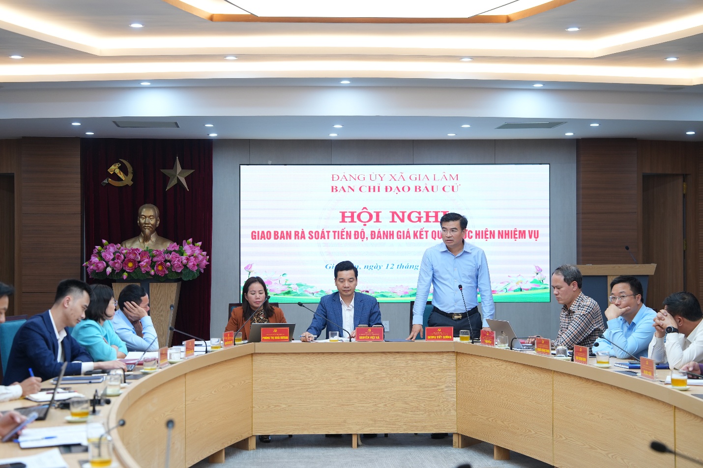 BCĐ bầu cử xã Gia Lâm giao ban rà soát tiến độ, đánh giá kết quả thực hiện nhiệm vụ bầu cử- Ảnh 7.