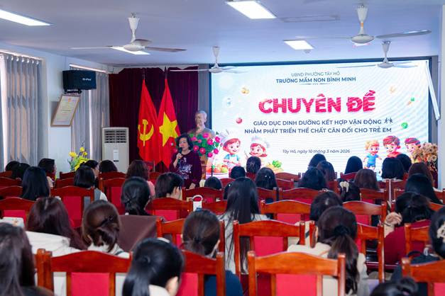 Hoạt động chuyên đề: Giáo dục dinh dưỡng kết hợp vận động nhằm phát triển thể chất cân đối cho trẻ- Ảnh 1.