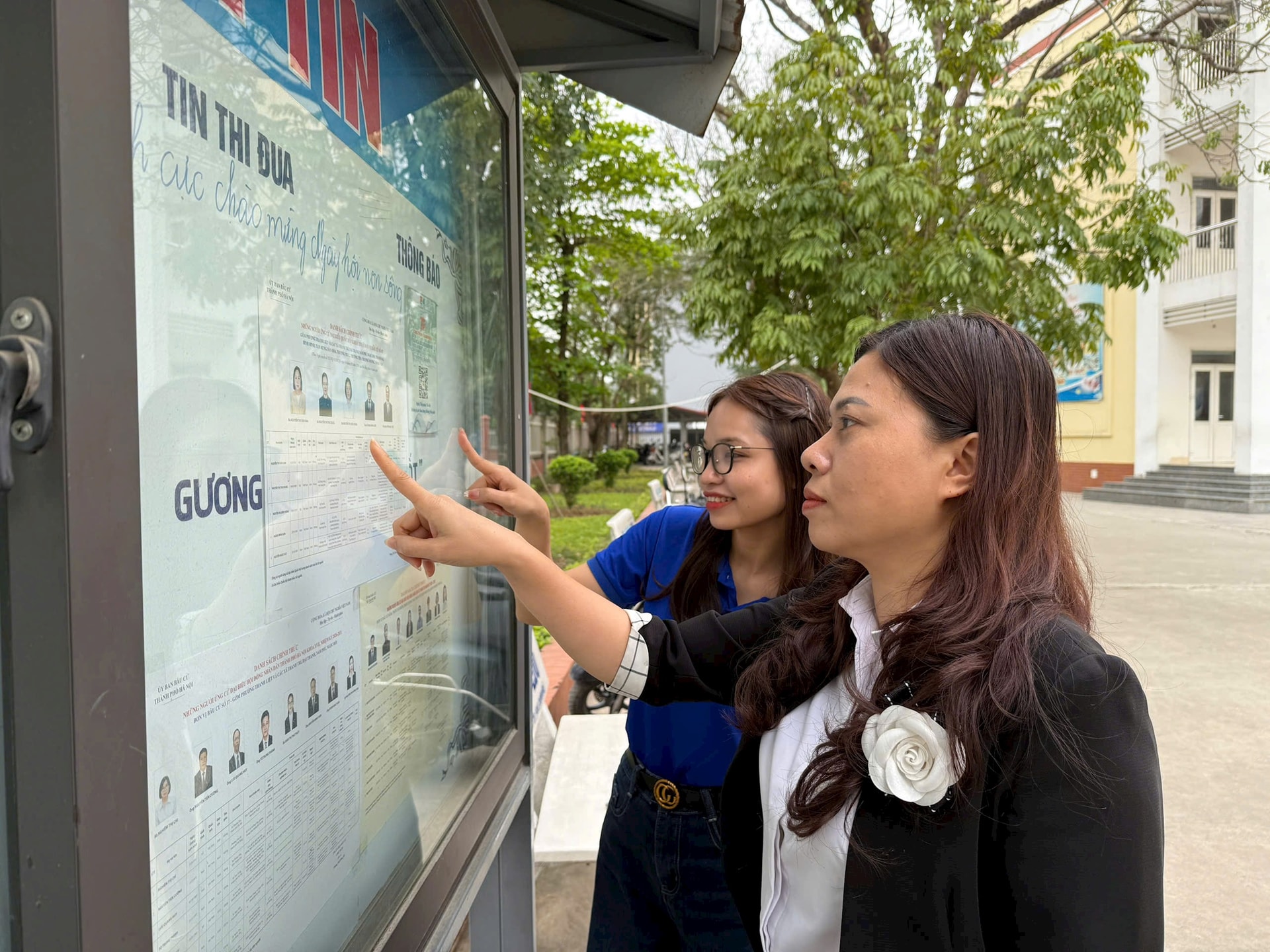 Mỗi mái trường ở Yên Sở góp sức cho ngày bầu cử- Ảnh 3.