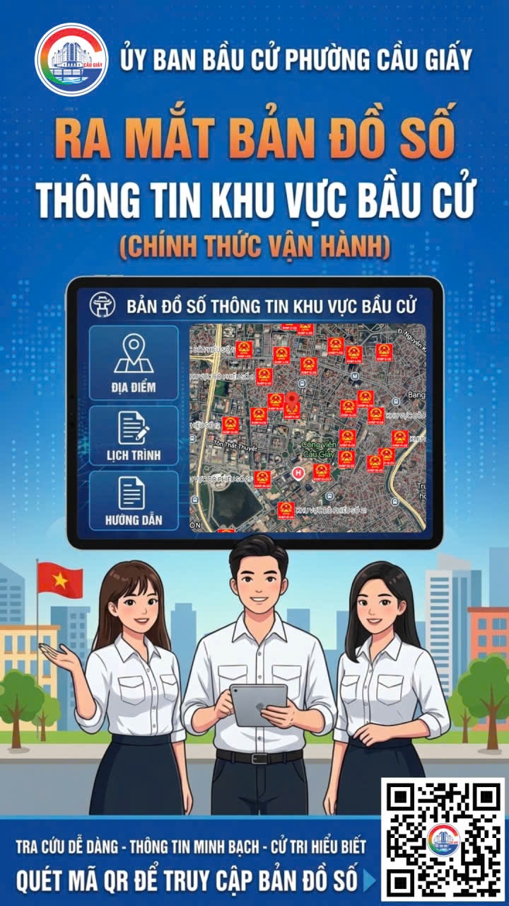 Đoàn công tác số 9 Thành ủy Hà Nội kiểm tra công tác chuẩn bị bầu cử tại phường Cầu Giấy- Ảnh 1.