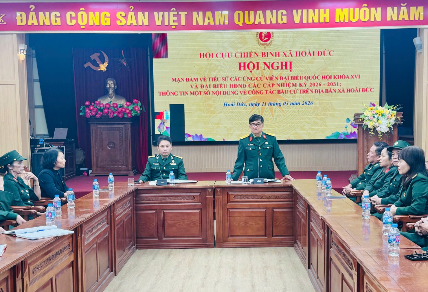 Hội CCB xã Hoài Đức mạn đàm tiểu sử ứng cử viên đại biểu Quốc hội khóa XVI, đại biểu HĐND các cấp nhiệm kỳ 2026 - 2031- Ảnh 1.