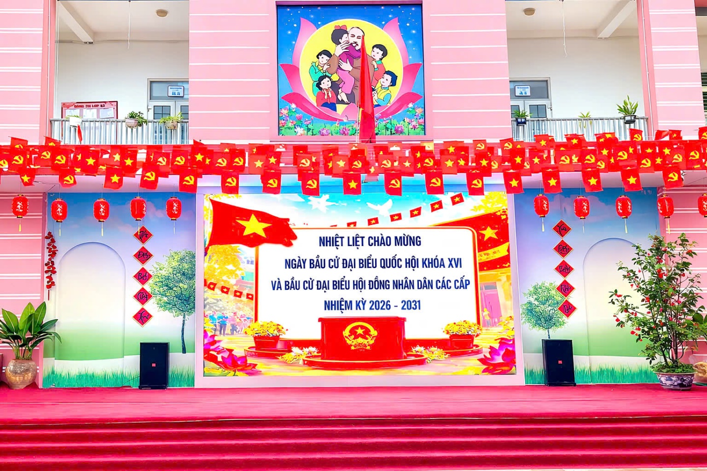 Không khí hướng về ngày bầu cử đại biểu quốc hội và đại biểu HĐND các cấp lan tỏa tại trường mầm non A Tứ Hiệp- Ảnh 2.