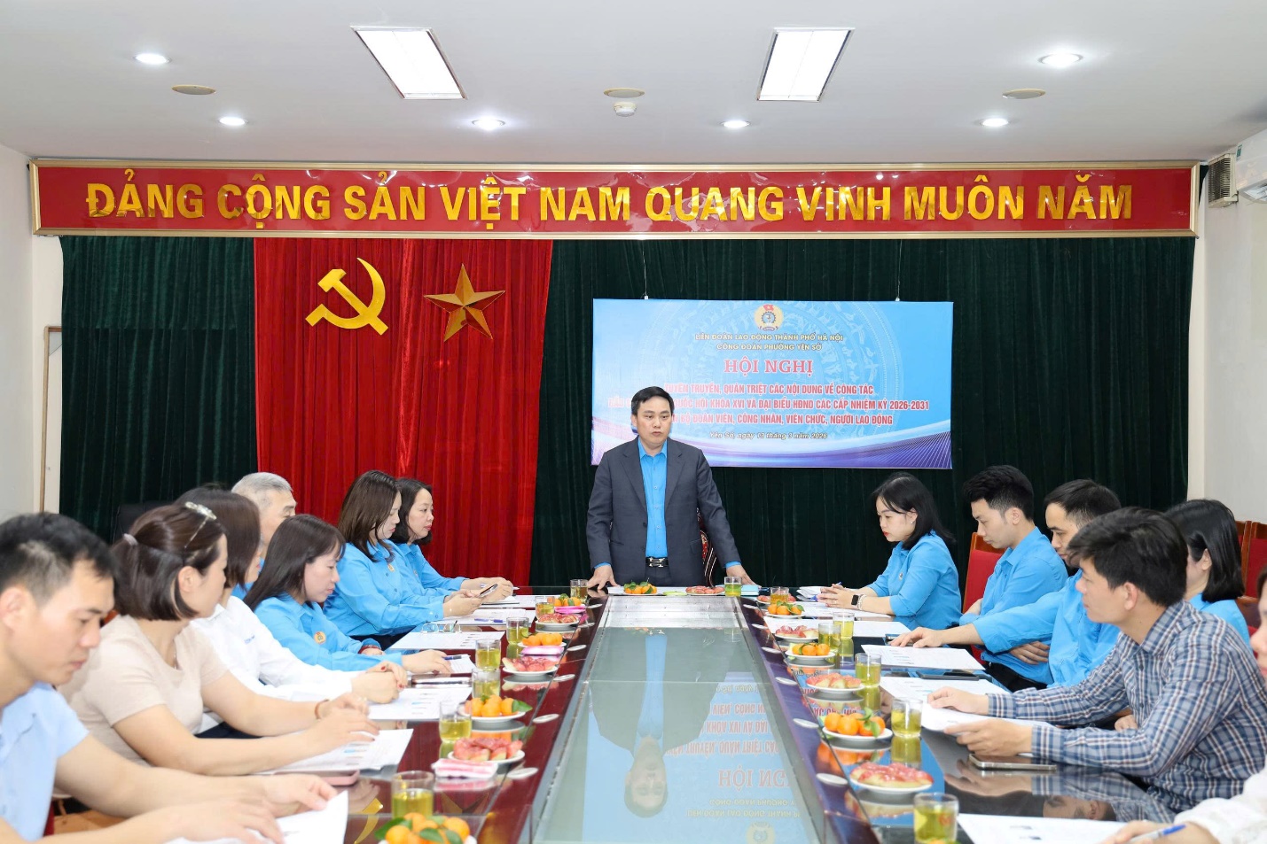 Công đoàn phường  Yên Sở đồng hành cùng đoàn viên, người lao động hướng tới “Ngày hội non sông”- Ảnh 1.