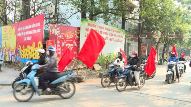 Trung tâm Dịch vụ tổng hợp Hoài Đức ra quân tuyên truyền lưu động hướng tới ngày bầu cử toàn dân- Ảnh 6.