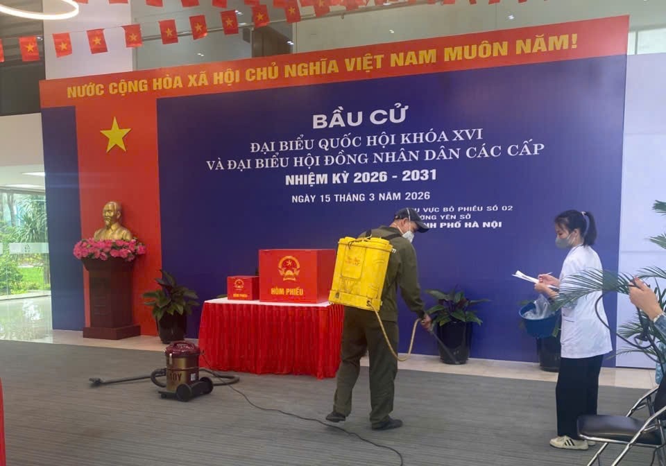 Phường Yên Sở bảo đảm công tác y tế phục vụ bầu cử- Ảnh 3.