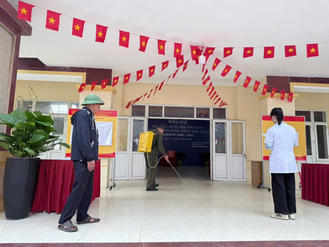 Phường Yên Sở bảo đảm công tác y tế phục vụ bầu cử- Ảnh 2.