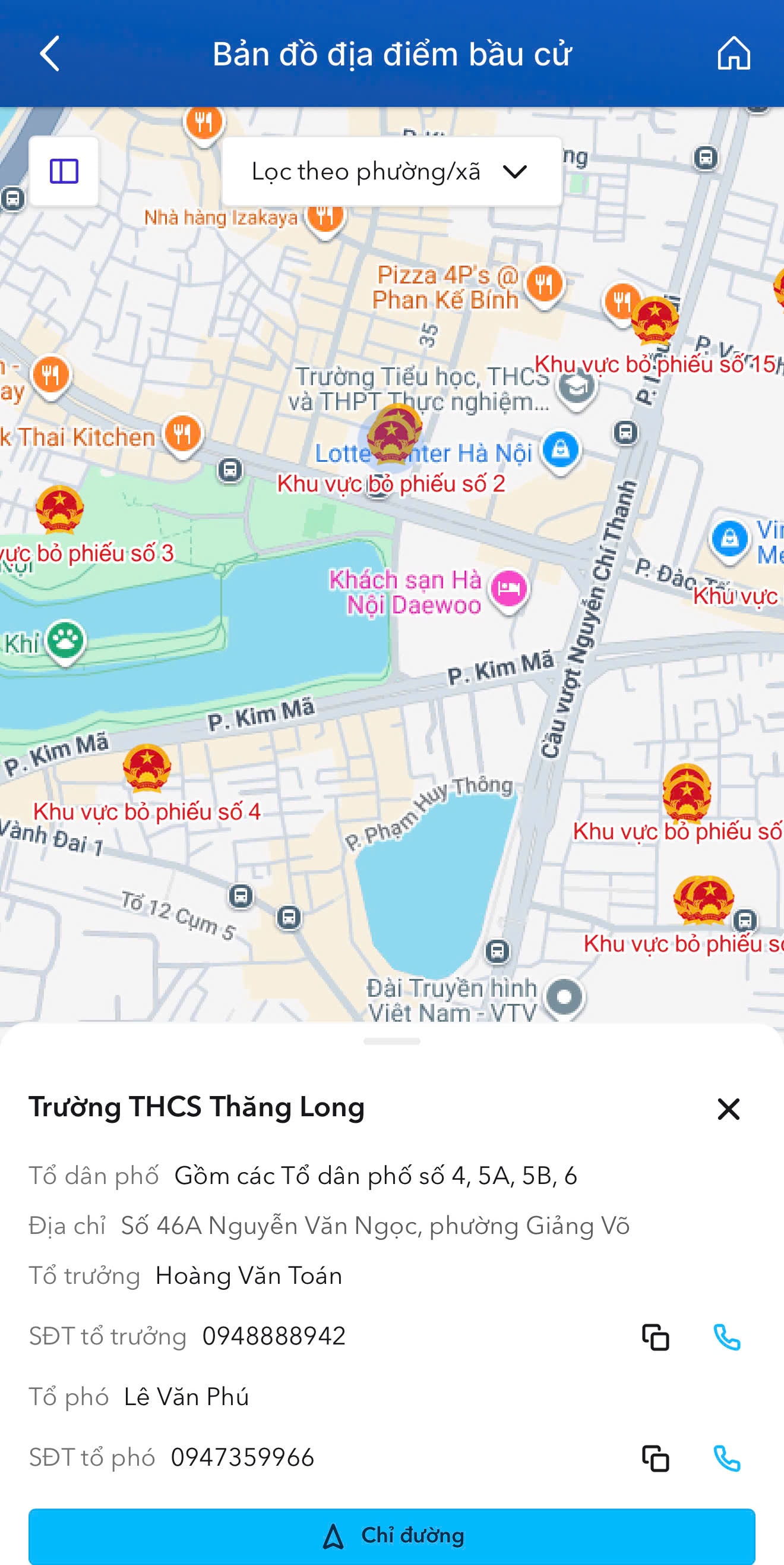 iHanoi tích hợp bản đồ số 1.451 điểm bầu cử phục vụ cử tri Thủ đô- Ảnh 3.