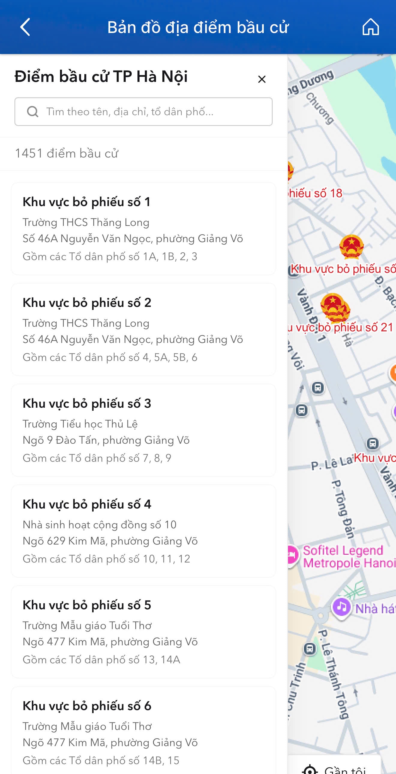 iHanoi tích hợp bản đồ số 1.451 điểm bầu cử phục vụ cử tri Thủ đô- Ảnh 2.