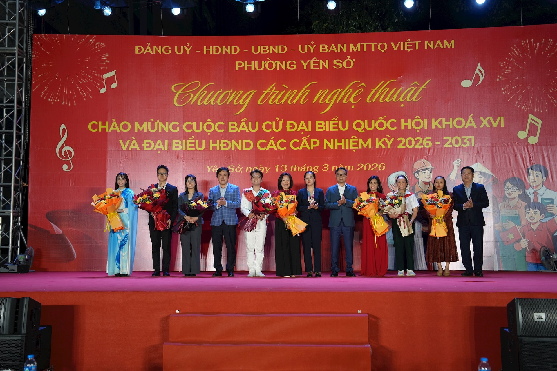 Phường Yên Sở tổ chức chương trình nghệ thuật chào mừng ngày bầu cử- Ảnh 3.