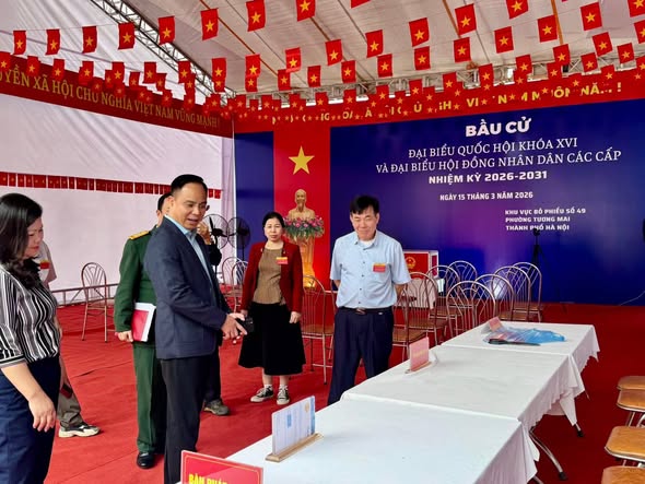 Phường Tương Mai hoàn tất công tác chuẩn bị cho ngày bẩu cử 15/3/2026- Ảnh 2.