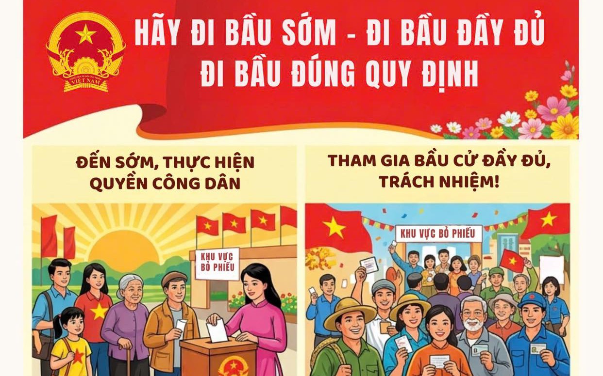 Hãy đi bầu cử sớm - đi bầu đầy đủ - đi bầu đúng quy đinh!