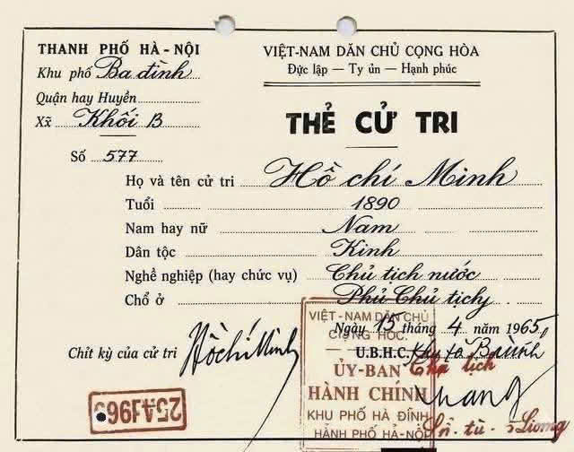 NHỚ TẤM THẺ CỬ TRI SỐ 577 VÀ SỰ TINH TẾ CỦA BÁC KÍNH YÊU.- Ảnh 1.