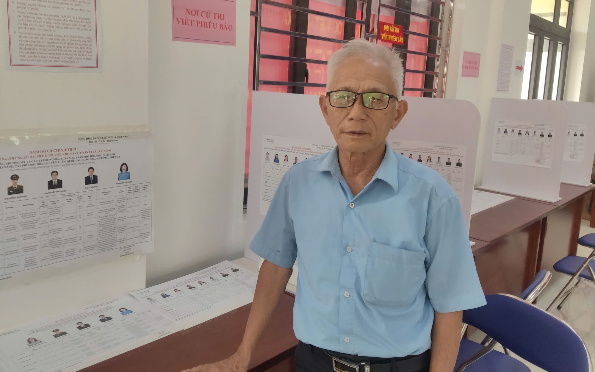 Người thương binh 80 tuổi và niềm tự hào qua những mùa bầu cử