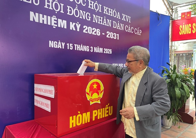 Không khí ngày bầu cử trên địa bàn xã Hoài Đức- Ảnh 9.