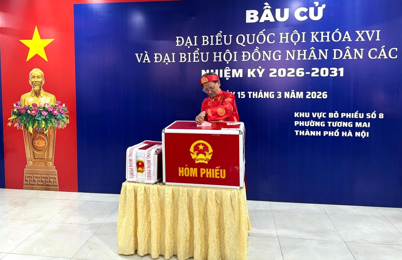 Phường Tương Mai: Cử tri nô nức tham gia Ngày hội non sông- Ảnh 7.