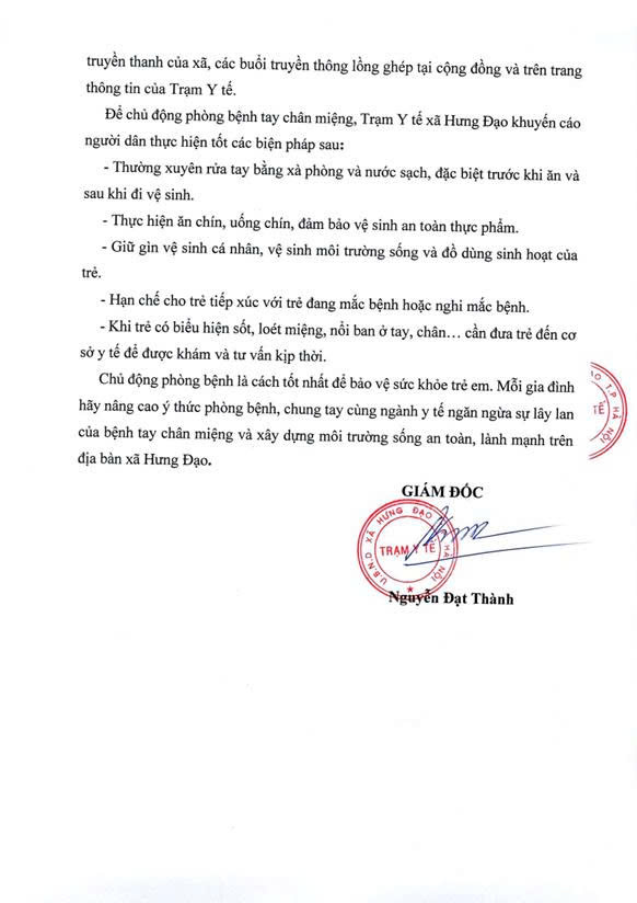 CHỦ ĐỘNG PHÒNG, CHÓNG BỆNH TAY CHÂN MIỆNG BẢO VỆ SỨC KHỎE TRẺ EM- Ảnh 2.