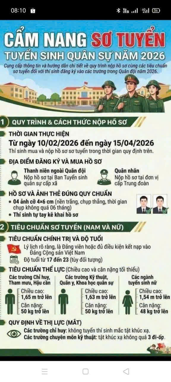 BAN CHQS PHƯỜNG CỬA NAM- TP HÀ NỘI THÔNG BÁO TUYỂN SINH QUÂN SỰ NĂM 2026- Ảnh 5.