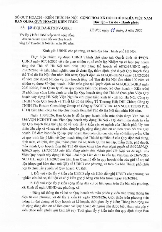 Lấy ý kiến UBND cấp xã và cộng đồng dân cư có liên quan đối với Quy hoạch tổng thể Thủ đô Hà Nội tầm nhìn 100 năm- Ảnh 1.