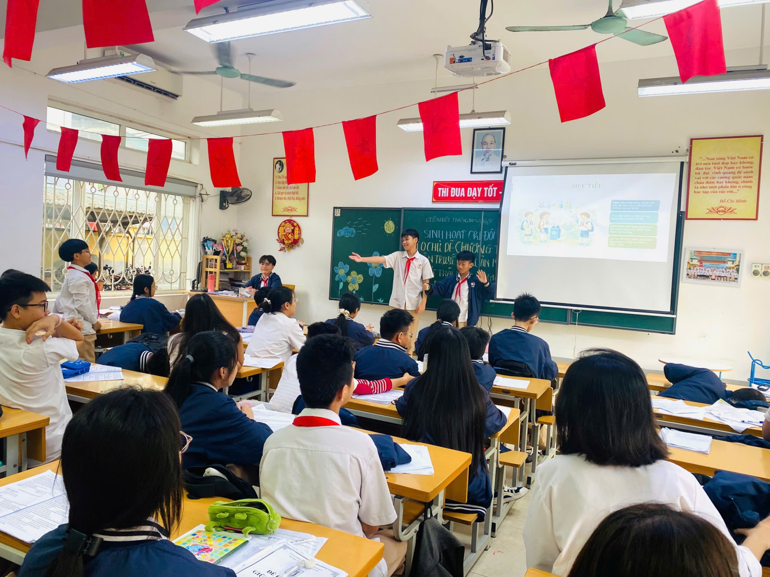 TRƯỜNG THCS YÊN SỞ TỔ CHỨC CHƯƠNG TRÌNH TRUYÊN TRUYỀN QUẢN LÝ CHẤT THẢI NHỰA VÀ GIẢM RÁC THẢI NHỰA- Ảnh 2.