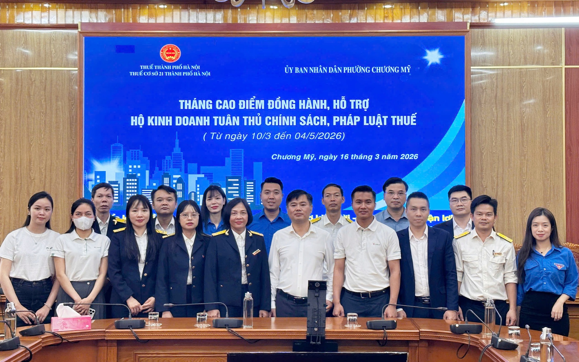 Lễ ra quân tháng cao điểm đồng hành, hỗ trợ hộ kinh doanh tuân thủ chính sách, pháp luật thuế trên địa bàn phường Chương Mỹ