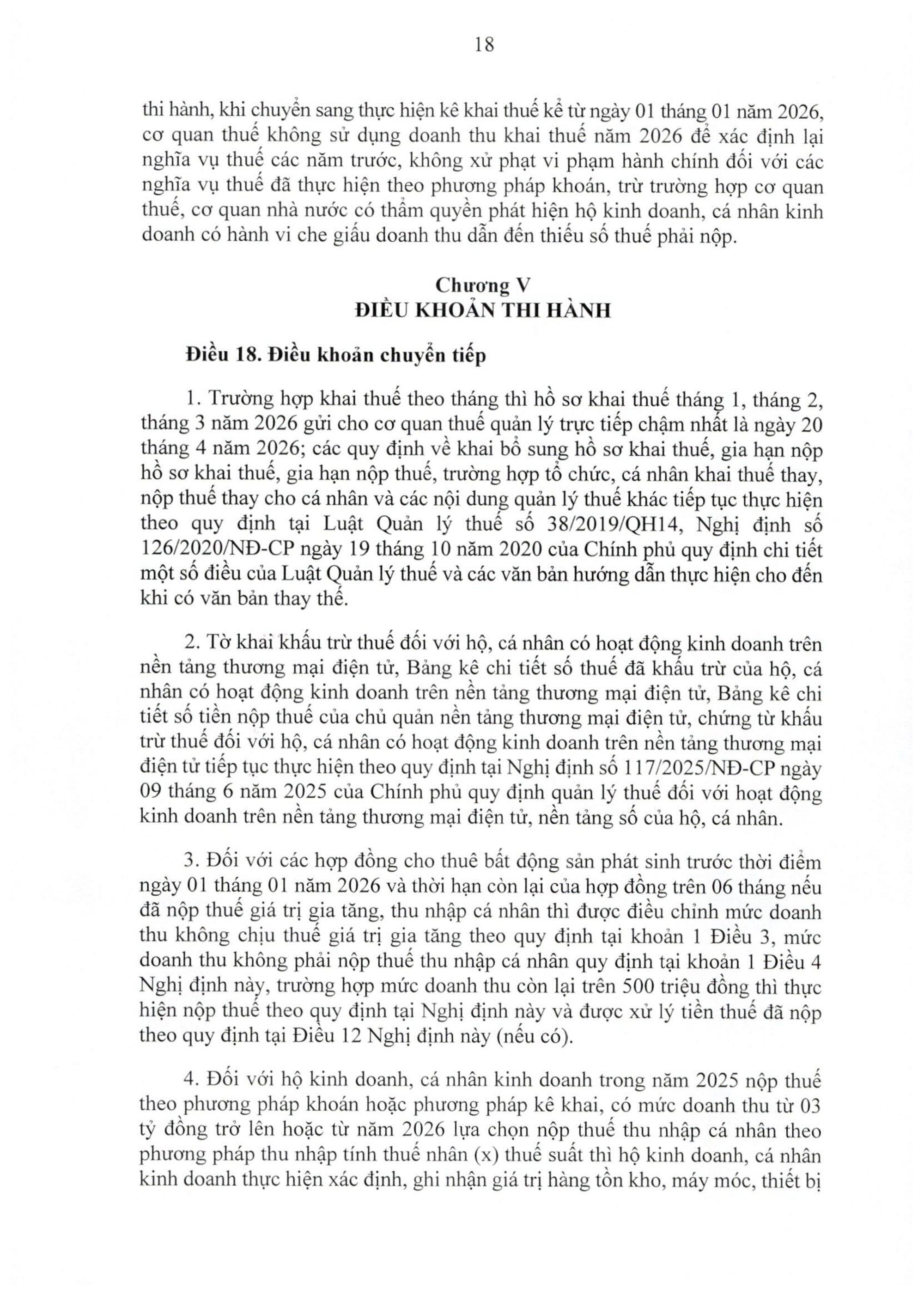 TOÀN VĂN: Nghị định 68/2026/NĐ-CP quy định chính sách thuế, quản lý thuế với hộ kinh doanh- Ảnh 18.