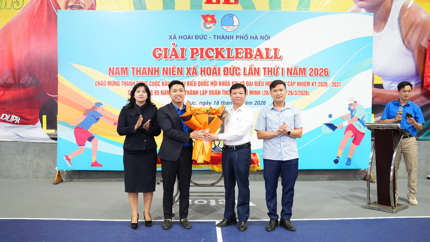 Đoàn Thanh niên xã Hoài Đức tổ chức giải Pickleball lần thứ I năm 2026- Ảnh 1.