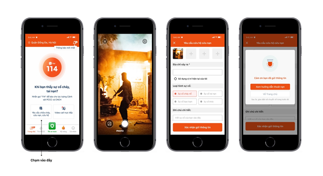 Hướng dẫn cài đặt và sử dụng app "Báo cháy 114"- Ảnh 5.