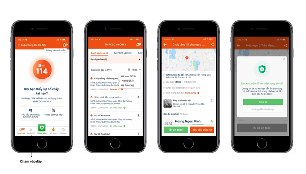 Hướng dẫn cài đặt và sử dụng app "Báo cháy 114"- Ảnh 6.