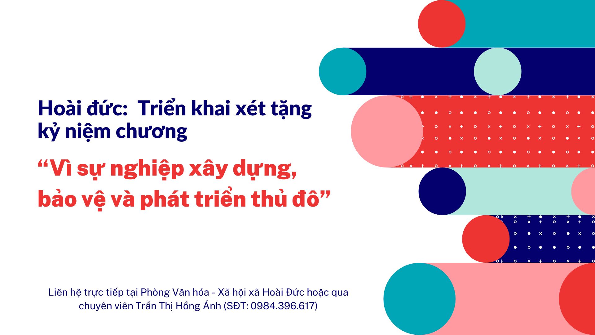 Hoài Đức: Triển khai xét tặng kỷ niệm chương “Vì sự nghiệp xây dựng, bảo vệ và phát triển Thủ đô”- Ảnh 1.