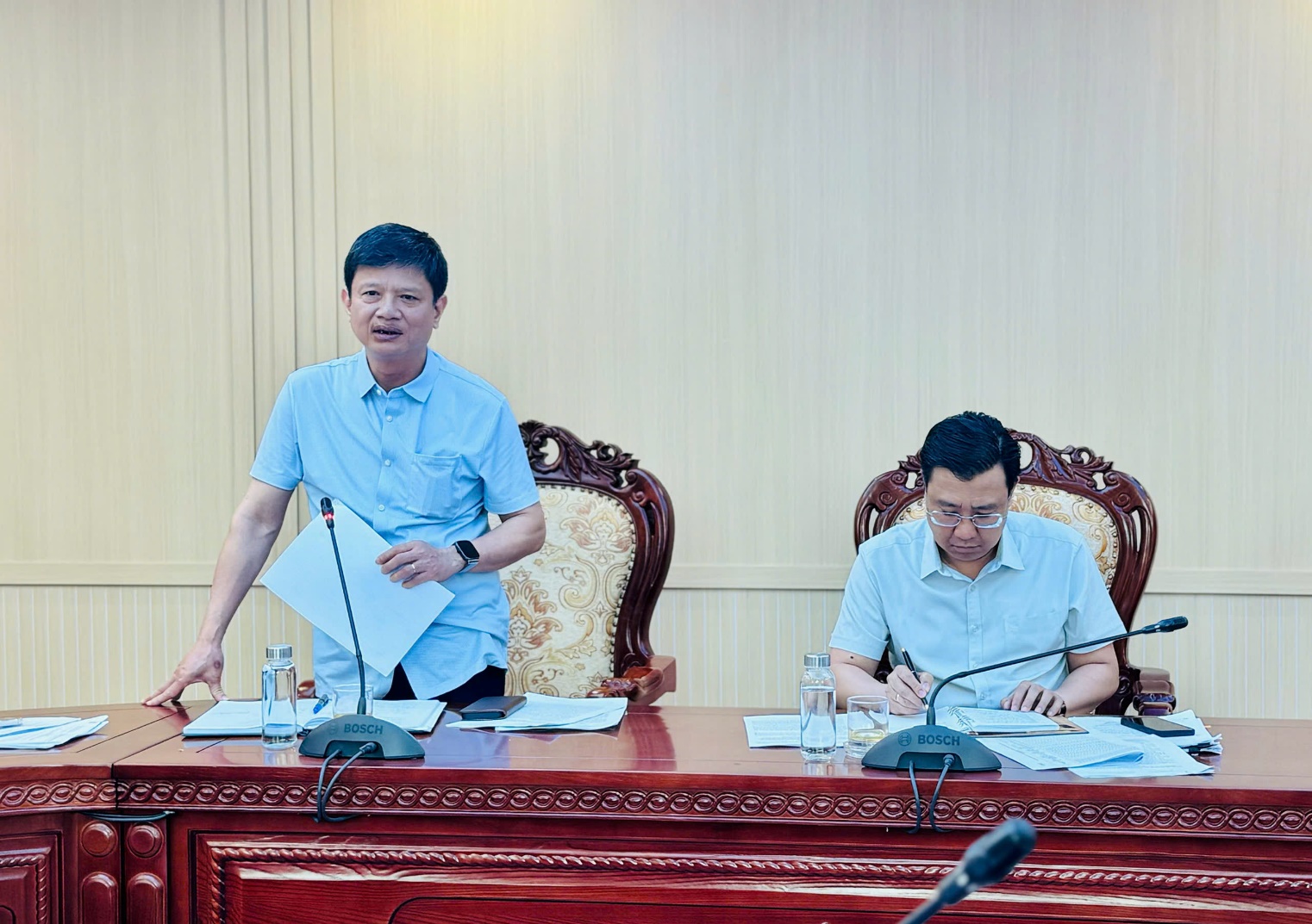 Đảng uỷ Hoài Đức tổ chức Hội nghị họp Ban Chỉ đạo bầu cử, UBBC xã nghe báo cáo kết quả công tác bầu cử đại biểu Quốc hội khóa XVI và đại biểu HĐND các cấp nhiệm kỳ 2026 - 2031 trên địa bàn xã- Ảnh 3.