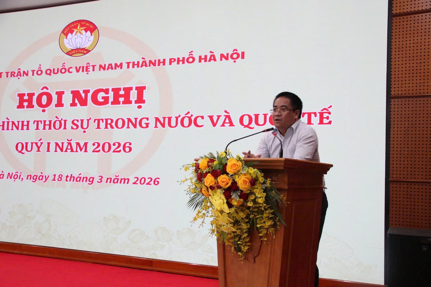 Uỷ ban MTTQ Hoài Đức dự hội nghị trực tuyến thông tin tình hình thời sự Quý I năm 2026- Ảnh 2.