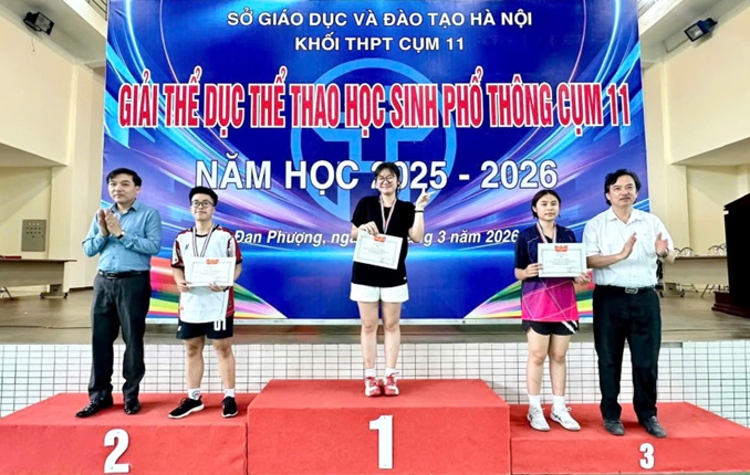 Học sinh trường THPT Hoài Đức A giành nhiều thành tích nổi bật tại giải thể dục thể thao học sinh phổ thông- Ảnh 2.