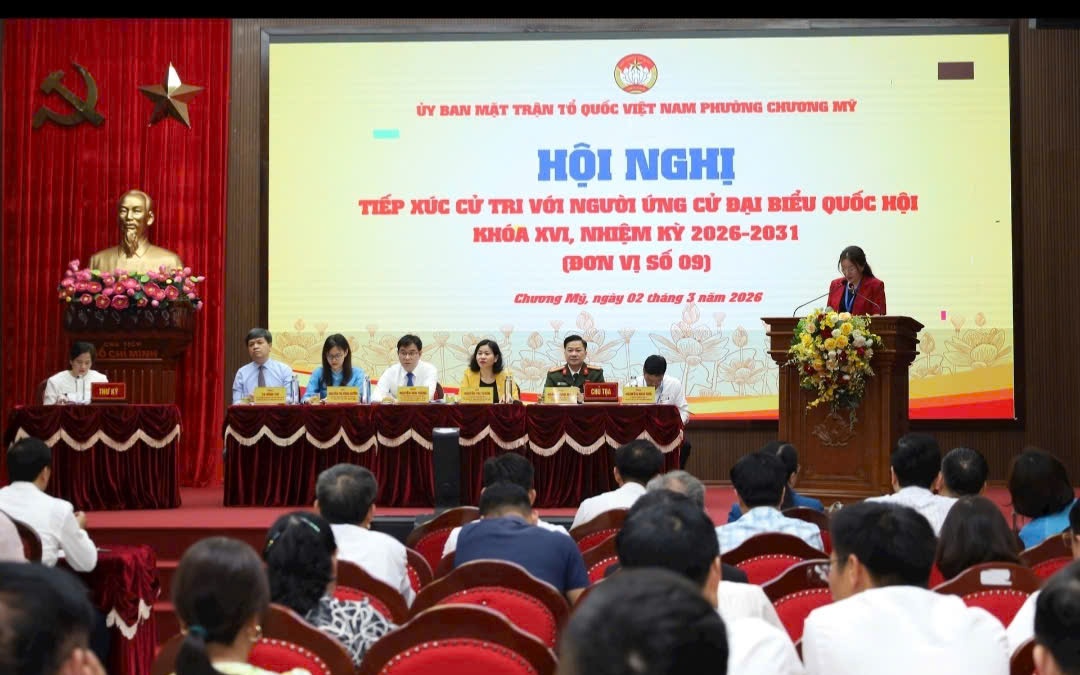 Ứng cử viên đại biểu Quốc hội tiếp xúc cử tri đơn vị bầu cử số 9 – Điểm cầu xã Hòa Lạc cử tri tham gia nghiêm túc, trách nhiệm