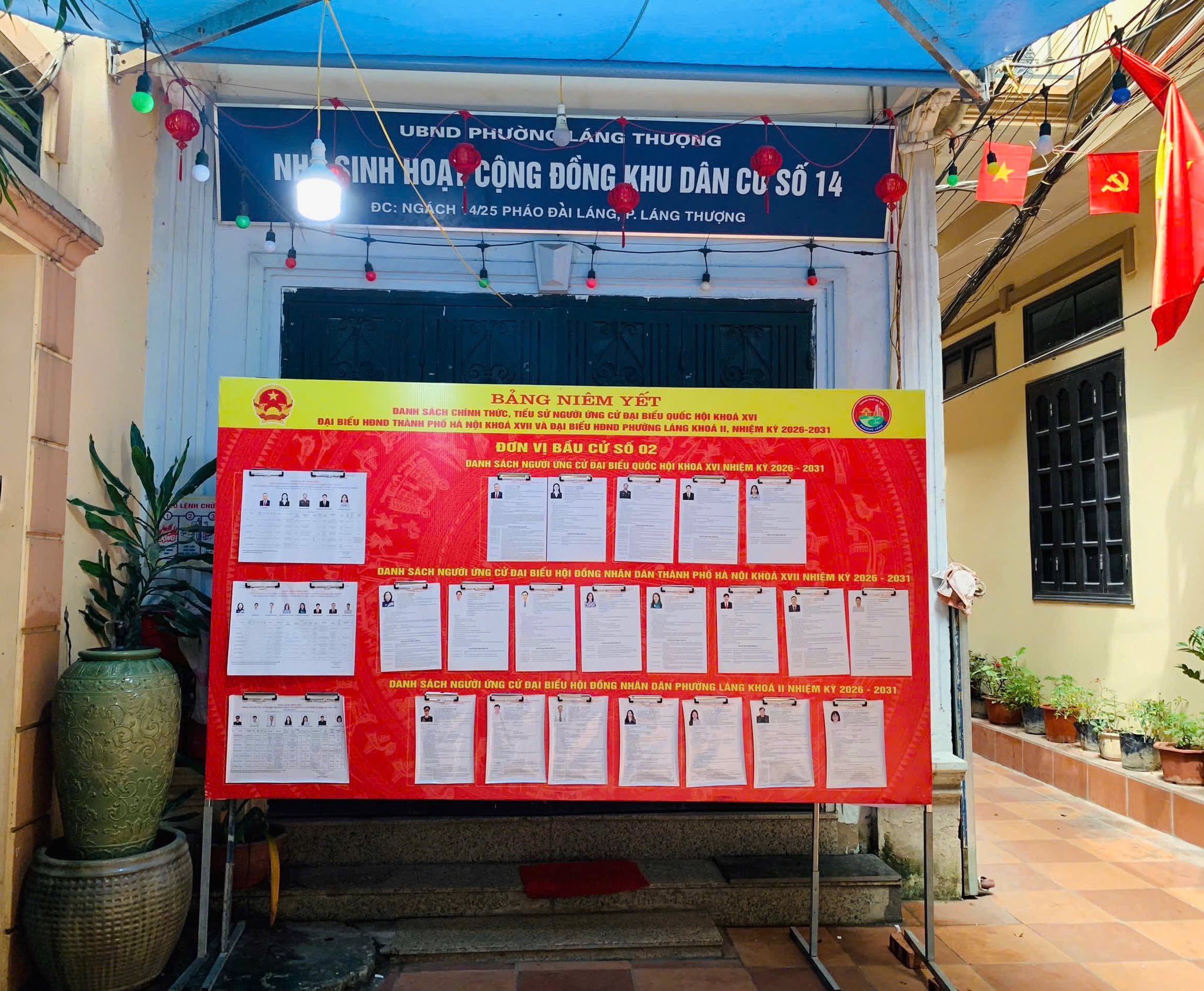 PHƯỜNG LÁNG NIÊM YẾT DANH SÁCH NGƯỜI ỨNG CỬ ĐẠI BIỂU QUỐC HỘI VÀ ĐẠI BIỂU HĐND CÁC CẤP TẠI CÁC KHU VỰC BỎ PHIẾU- Ảnh 2.