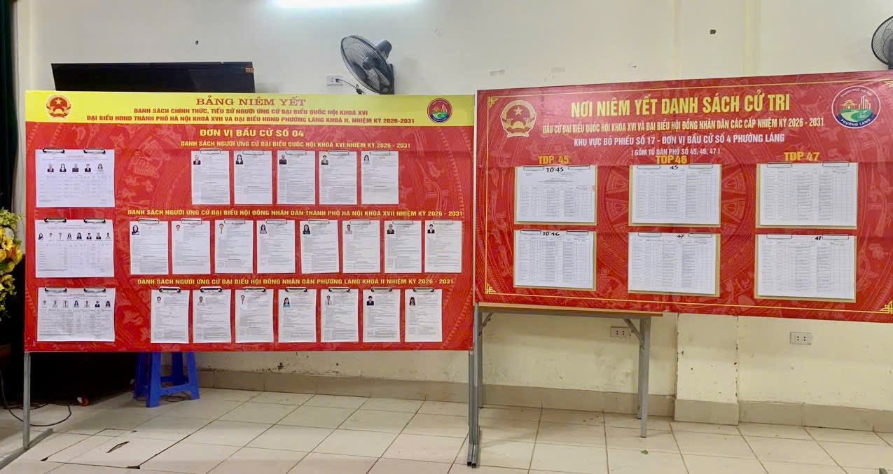 PHƯỜNG LÁNG NIÊM YẾT DANH SÁCH NGƯỜI ỨNG CỬ ĐẠI BIỂU QUỐC HỘI VÀ ĐẠI BIỂU HĐND CÁC CẤP TẠI CÁC KHU VỰC BỎ PHIẾU- Ảnh 7.