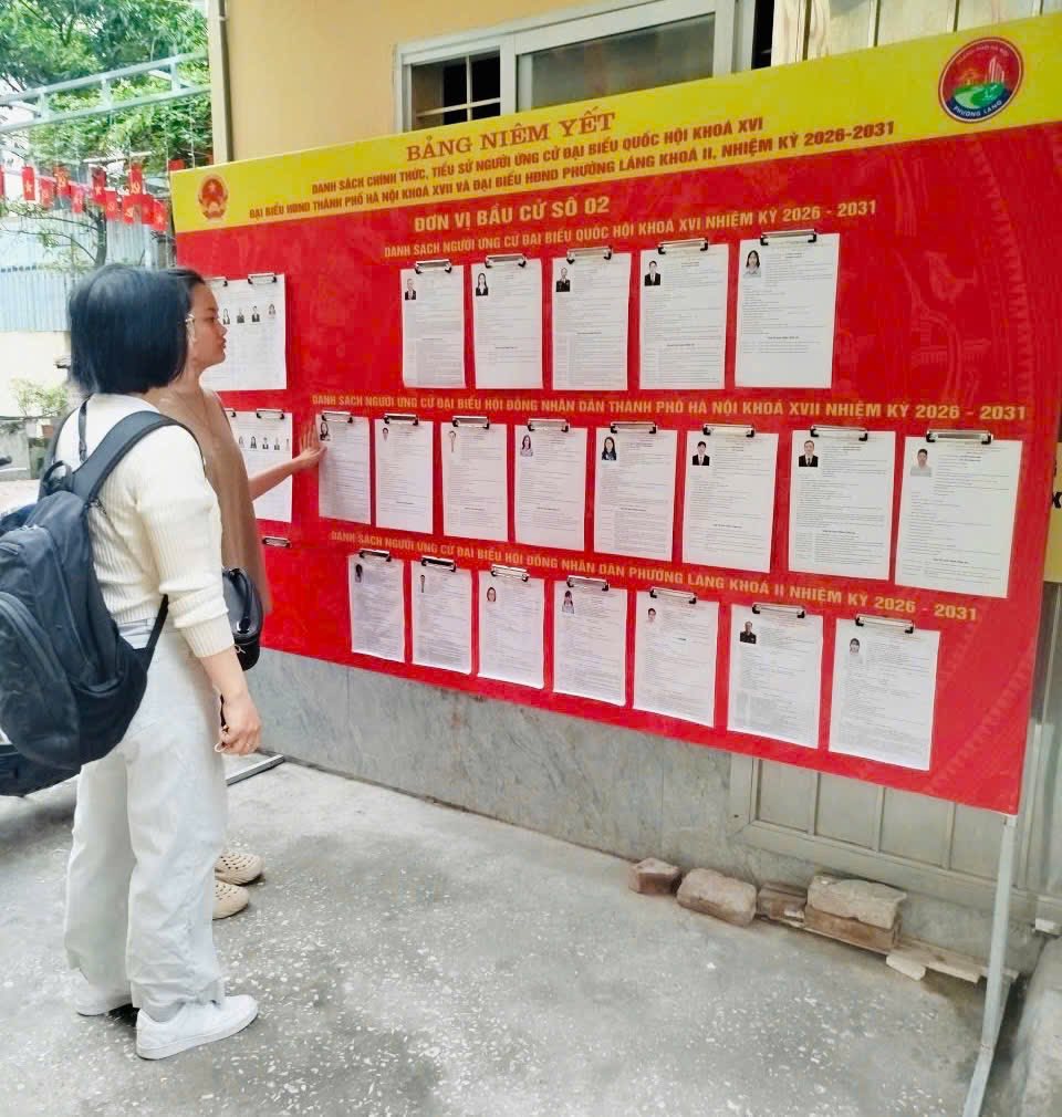 PHƯỜNG LÁNG NIÊM YẾT DANH SÁCH NGƯỜI ỨNG CỬ ĐẠI BIỂU QUỐC HỘI VÀ ĐẠI BIỂU HĐND CÁC CẤP TẠI CÁC KHU VỰC BỎ PHIẾU- Ảnh 4.