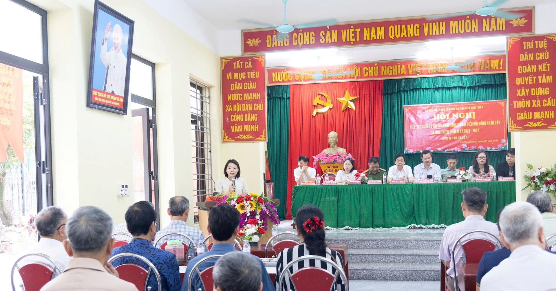 Cử tri Ứng Thiên gửi gắm nhiều kỳ vọng tại buổi tiếp xúc ứng cử viên HĐND xã- Ảnh 8.