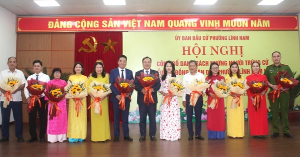 Phường Lĩnh Nam công bố kết quả bầu đại biểu HĐND phường