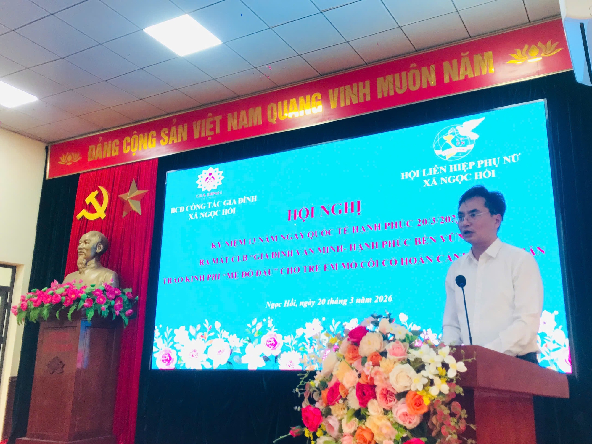 PHÁT HUY GIÁ TRỊ GIA ĐÌNH VIỆT: XÃ NGỌC HỒI KỶ NIỆM NGÀY QUỐC TẾ HẠNH PHÚC VÀ RA MẮT CLB GIA ĐÌNH VĂN MINH, HẠNH PHÚC BỀN VỮNG, TỌA ĐÀM VỀ GIỮ GÌN GIÁ TRỊ VĂN HÓA GIA ĐÌNH- Ảnh 1.