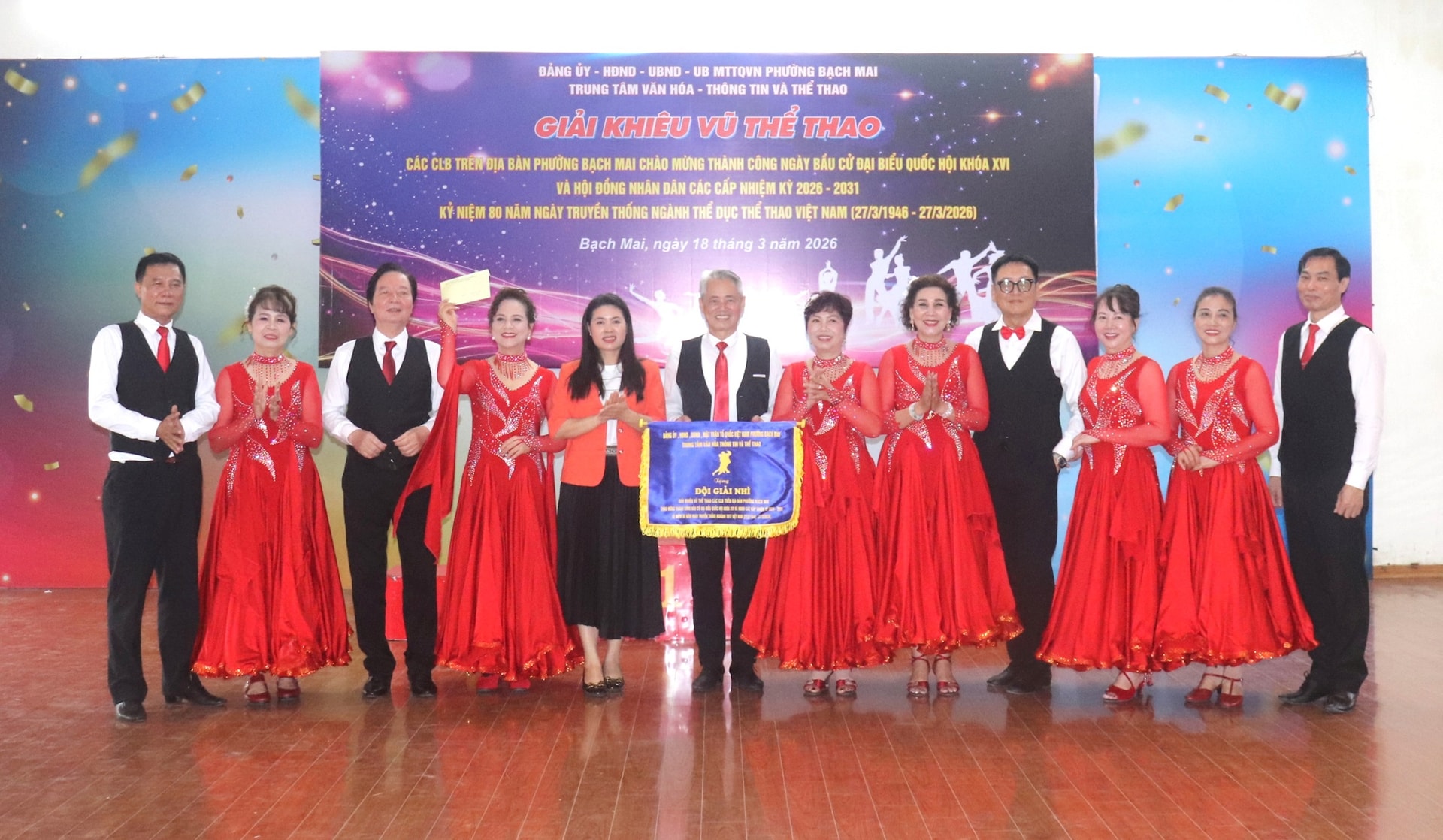 Gần 150 vận động viên tham gia Giải khiêu vũ thể thao các câu lạc bộ phường Bạch Mai- Ảnh 6.