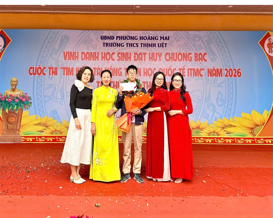 LỄ VINH DANH HỌC SINH ĐẠT HUY CHƯƠNG BẠC CUỘC THI "TÌM KIẾM TÀI NĂNG TOÁN HỌC QUỐC TẾ ITMC 2026" TỔ CHỨC TẠI THÁI LAN- Ảnh 2.