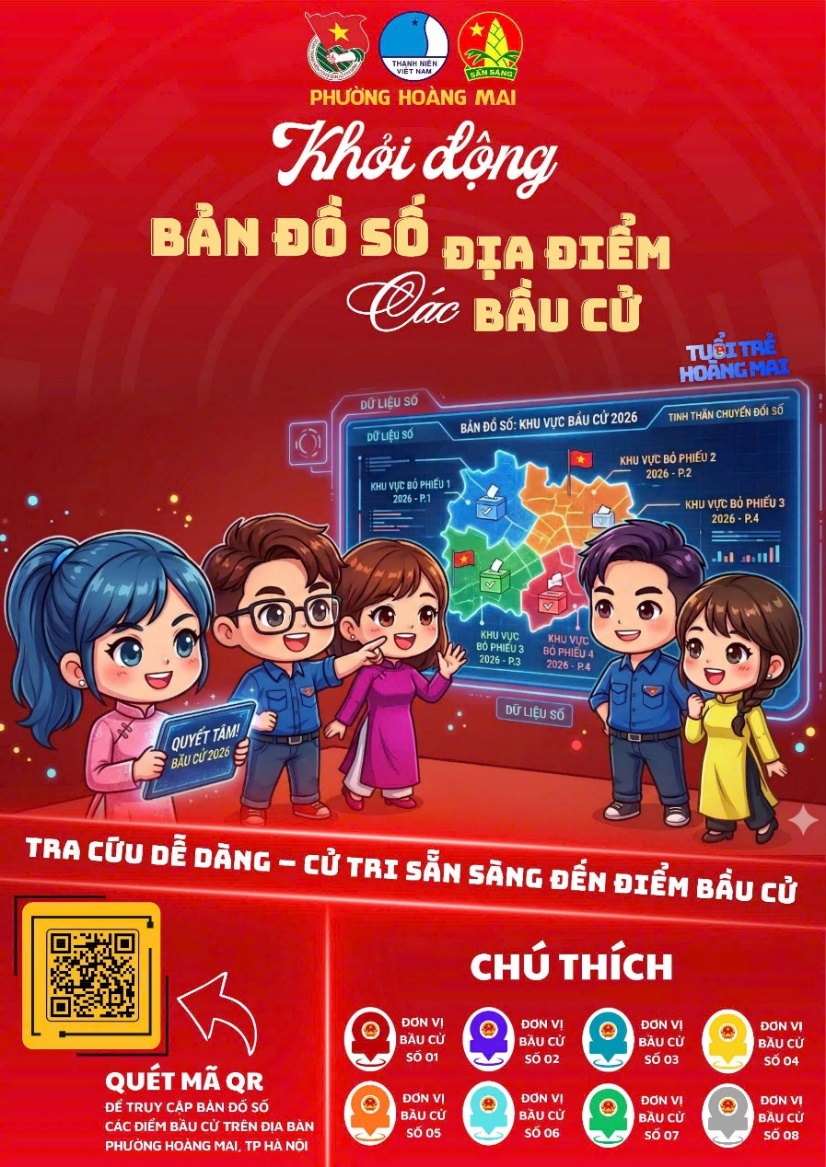 Phường Hoàng Mai đẩy mạnh chuyển đổi số trong tuyên truyền bầu cử- Ảnh 1.