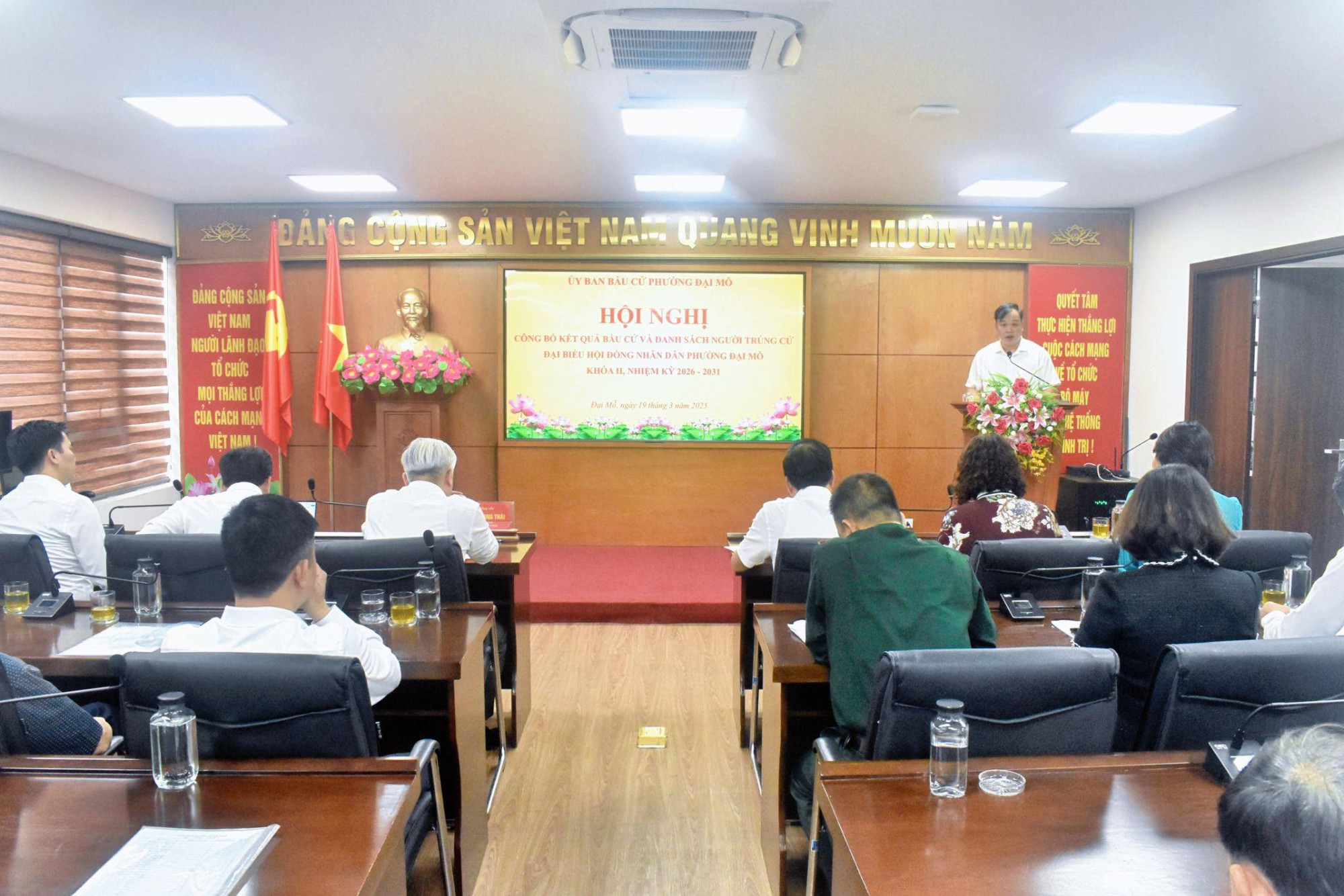 Phường Đại Mỗ tổ chức Hội nghị Tổng kết công tác bầu cử đại biểu HĐND phường khóa II, nhiệm kỳ 2026-2031- Ảnh 1.